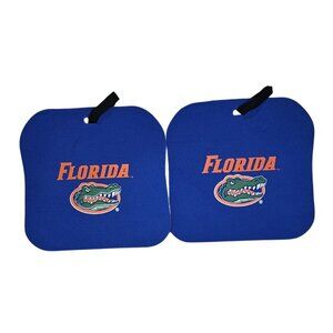 Vintage Florida Gators Stadium Seat Cushions Pair Blue Mascot Logo Foam